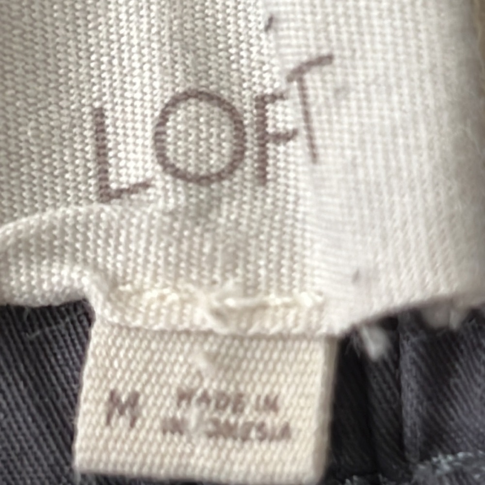 ⭐️ LOFT athletic pants front pockets elastic waist dark grey women size M - Picture 6 of 9